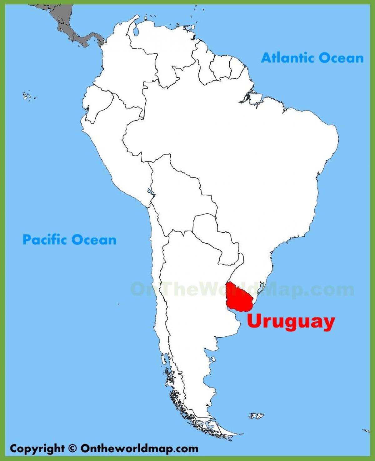 نقشہ کی یوراگوئے جنوبی امریکہ