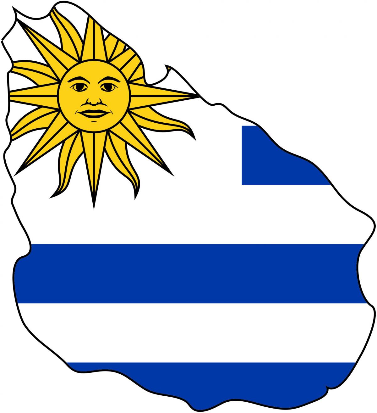 نقشہ یوراگوئے کے پرچم